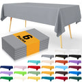 Axyaa Waterproof Vinyl Tablecloth 6 Pack 54x108In Disposable Plastic Table Covers