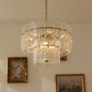 Axyaa Retro Glass Chandelier: European Luxury Lighting for Living, Bedroom, Dining Room