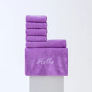 Axyaa Coral Fleece Towel Bath Set - Solid Color, Simple Combination