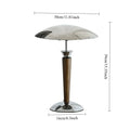Axyaa Solid Wood Flying Saucer Desk Lamp - Medieval Style Nordic Retro Bedroom Study Lamps