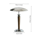 Axyaa Solid Wood Flying Saucer Desk Lamp - Medieval Style Nordic Retro Bedroom Study Lamps