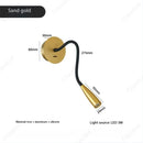 Axyaa LED Wall Lamp Spotlight with Flexible Hose for Bedroom Study and Reading