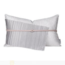Axyaa Gray Patchwork Waist Pillow - Modern Minimalist Light Luxury for Living Room, Bedroom, or Bedside