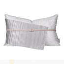 Axyaa Gray Patchwork Waist Pillow: Modern Minimalist Light Luxury for Living Room, Bedroom & Bedside