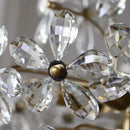 Axyaa Crystal Flower Chandelier: Luxury LED Ceiling Light for Living & Bedroom