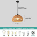 Axyaa Rural Bohemian E27 Pendant Light for Kitchen Bedroom Chandelier