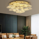 Axyaa Modern LED Lotus Leaf Chandelier with Remote for Apartment Staircase