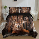 Axyaa Forest Deer Duvet Cover Set for Bedroom Comfort