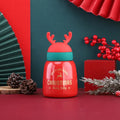 Axyaa Cartoon Antler Stainless Steel Thermos Cups: Festive Couple Cups for Christmas, New Year.