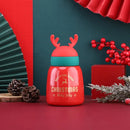 Axyaa Cartoon Antler Stainless Steel Thermos Cups: Festive Couple Cups for Christmas, New Year.
