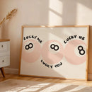 Axyaa 8-Ball Wall Art, Stylish Vintage Print for Living Room, Bedroom & Kitchen