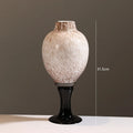 Axyaa Medieval High White Porcelain Glass Vase for Wabi Sabi Style Flower Arrangement