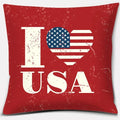 Axyaa LOVE USA Square Pillowcase for Home Decor