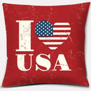 Axyaa LOVE USA Square Pillowcase for Home Decor