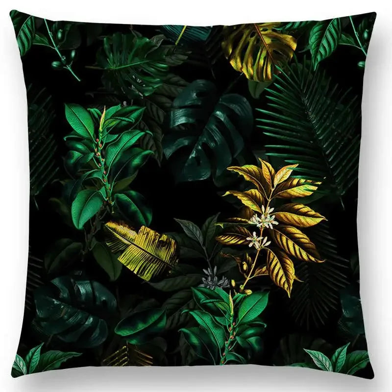 Axyaa Tropical Jungle Garden Throw Pillow Covers