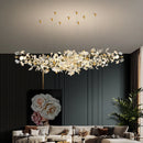 Axyaa Ginkgo Leaves Ceramic Chandelier LED Pendant Light