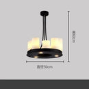 Axyaa Retro Glass Candle Chandelier LED Pendant Lamp for Kitchen, Living Room, Bar.
