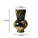 Axyaa Gold Foil Ceramic Vase for Flower Arrangement and Room Decor