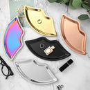 Axyaa Modern Metal Gold Jewelry Tray Ring Organizer Plate Storage Dish