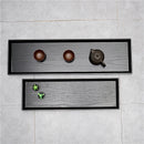 Axya Japanese Style Black Wooden Tray, 66cm Rectangle Coffee Tea Set Plate