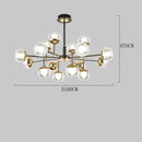 Axyaa Nordic LED Chandelier Pendant Light Fixture for Dining Room and Salon