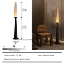 Axyaa Dark Wood Floor Lamp Classic Luxury Home Decor Standard Light Office Bedside Standing Lamp