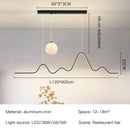 Axyaa Modern Art Moon Chandelier for Bedroom, Restaurant, Living Room Decor