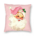 Axyaa Vintage Santa Pink Christmas Cushion Cover
