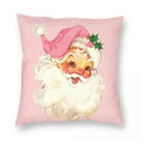 Axyaa Vintage Santa Pink Christmas Cushion Cover