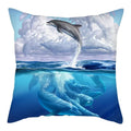 Axyaa Dolphin Pattern Cushion Cover 45x45cm