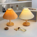 Axyaa Nordic Pleated Table Lamp Foldable USB 220V Art Bedroom Night Light