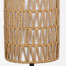 Axyaa Rattan Shade Bedside Lamp with Bulb, 3 Dimmable Settings