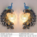 Axyaa Peacock Wall Lamp for Living Room Bedroom Sconce Light