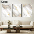 Axyaa Grey Marble Abstract Wall Art Canvas Poster Modern Luxury Print