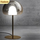 Axyaa Smoke Grey Glass Iron Floor Lamp for Living Room Bedroom Lighting