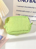 Axyaa Candy Color Fabric Pouch Bag for Women Girls: Makeup, Airpods, Stationery, Jewelry