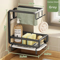 Axyaa Kitchen Dishcloth Holder Drying Hanger with Drain Pan - Sink Rack