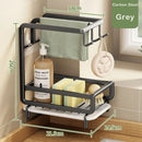 Axyaa Kitchen Dishcloth Holder Drying Hanger with Drain Pan - Sink Rack