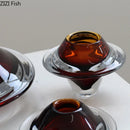 Axyaa Gyroscope Glass Vase: Modern Floral Desk Decoration and Hydroponics Flower Pot
