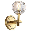 Axyaa Nordic Copper Crystal Wall Lamp for Living Room Bedroom Staircase