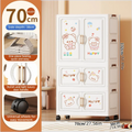 Axyaa 70cm Cartoon Storage Box with Rolling Wheels - Bedroom/Living Room Organization