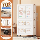 Axyaa 70cm Cartoon Storage Box with Rolling Wheels - Bedroom/Living Room Organization