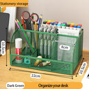 Mesh Desk Organizer Pen Holder by Axyaa Large Capacity Metal Desktop Storage