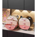 Axyaa Pig Desktop Storage Organizer with 2 Drawers for Office and Hair Accessories