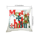 Axyaa Christmas Holiday Decor Embroidery Pillowcase - Festive Living Room Sofa Cushion Cover