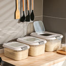 Axyaa Plastic Rice Bucket Grains Storage Box Food Container Kitchen Organizer