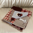 Axyaa 4-Layer Cotton Gauze Fringed Blanket for Spring & Summer