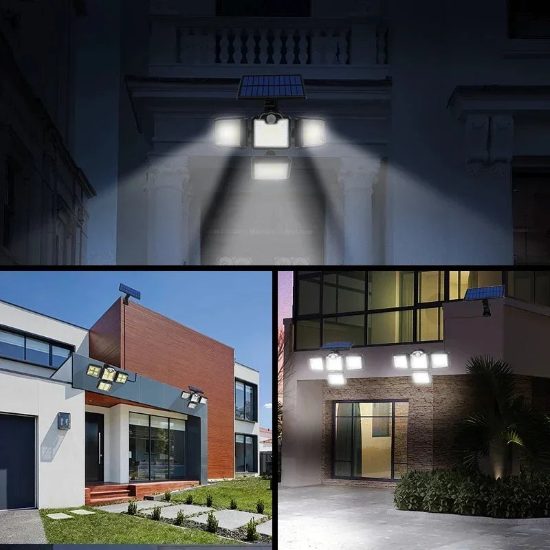 Axyaa Solar Motion Sensor Wall Lamp IP65 Waterproof_LED Outdoor Adjustable Head