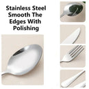 Axyaa Stainless Steel Cutlery Set with Storage Box: Fork, Spoon, Knife, Chopstick - 4pcs