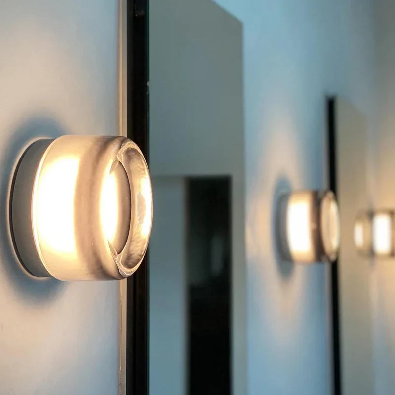 Axyaa Modern Moon Lamp Glass Aluminum LED Wall Lights for Home Decor